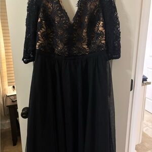 Elegant navy  Lace Evening Dress